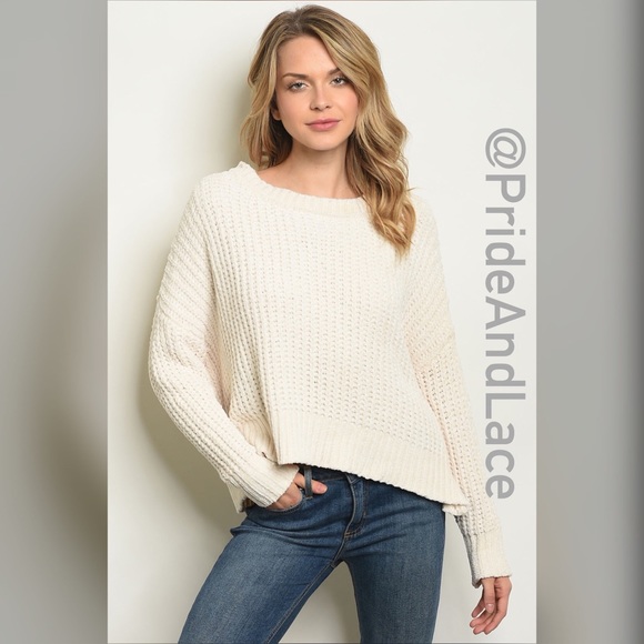 Pride&Lace Sweaters - LAST 1️⃣✨Ivory Chenille Sweater ✨